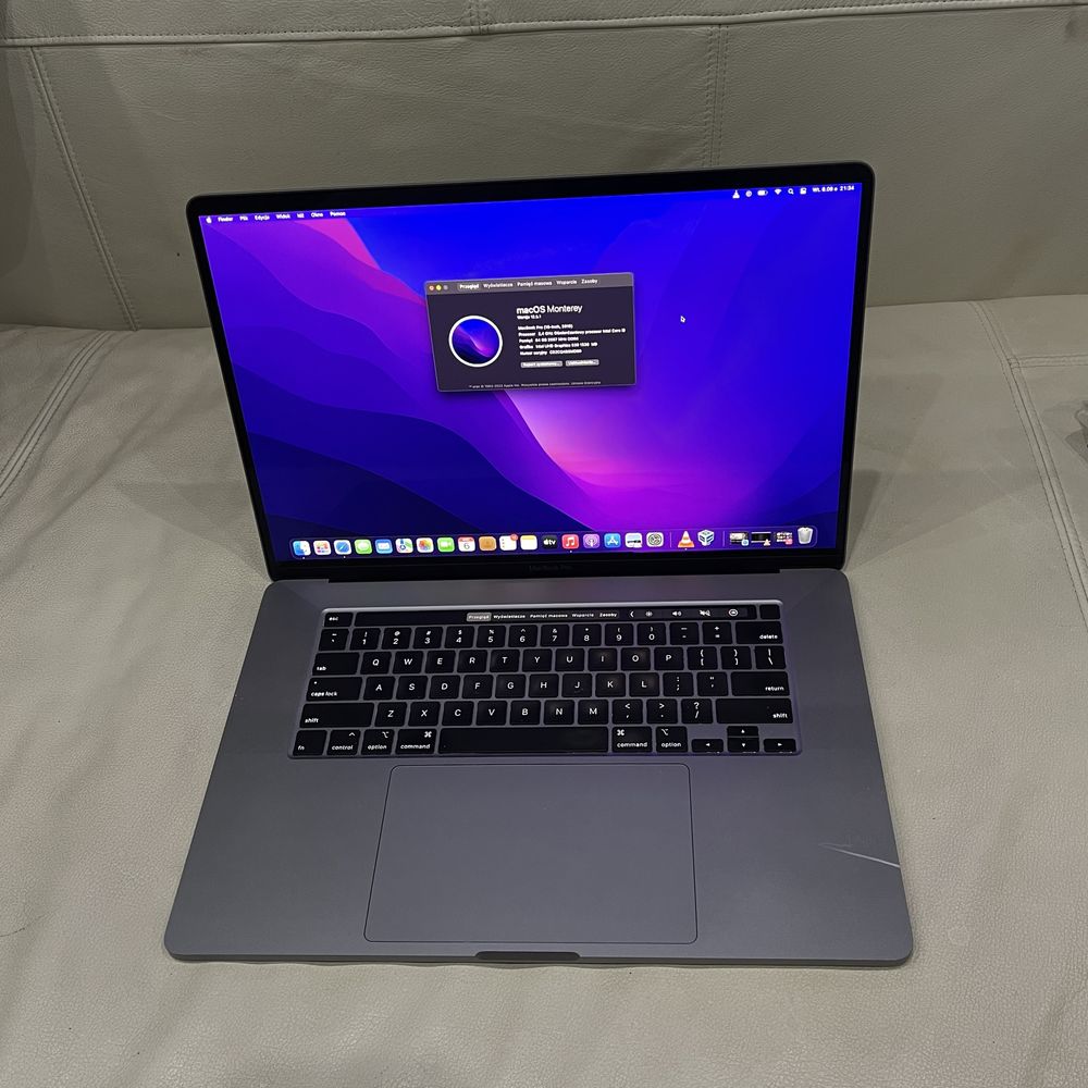 Apple MacBook Pro 16’ 2019r. 2TB dysk, 64GB RAM, i9 2.4 GHz, OKAZJA!