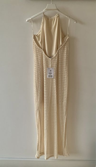 Sukienka szydełkowa Bershka halter M 38
