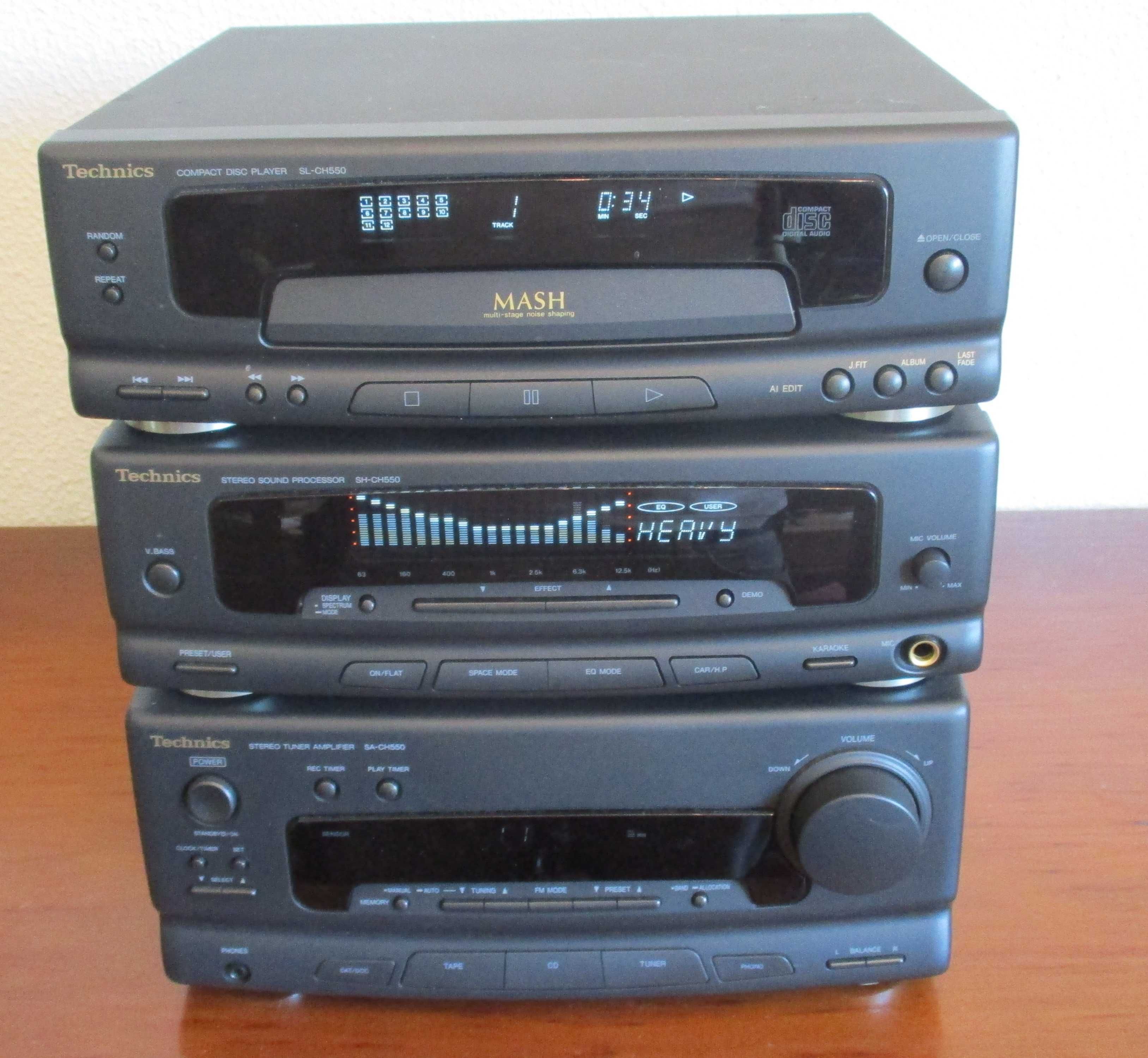 Aparelhagem TECHNICS HIFI Stereo com CD, Radio e Amplificador Tuner