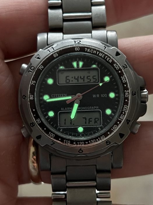 Zegarek japoński Vintage Citizen Titanium WR100m nie Orient Seiko