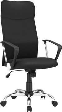Ergonomiczne krzesło biurowe czarne, 63x63x(110-120)