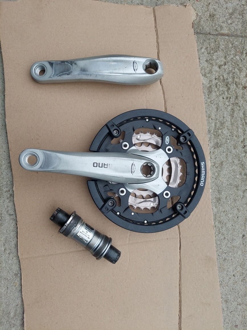 Korby Shimano Deore FC M521 Suport Octalink 3 blaty xt slx napęd