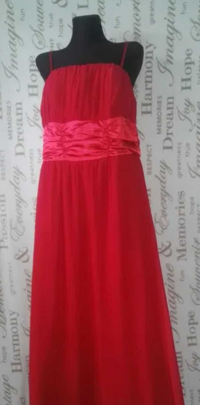 Suknia wieczorowa L XL 40 42 Maxi czerwona sukienka studniówka wesele