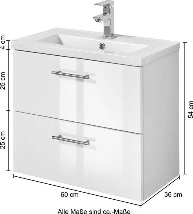 Szafka łazienkowa + umywalka, meble łazienkowe KOMPLET. 60x36 NOWA!