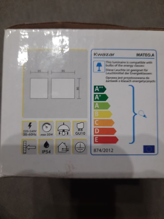 Kinkiet ogrodowy Kwazar czarny GU10 20 W