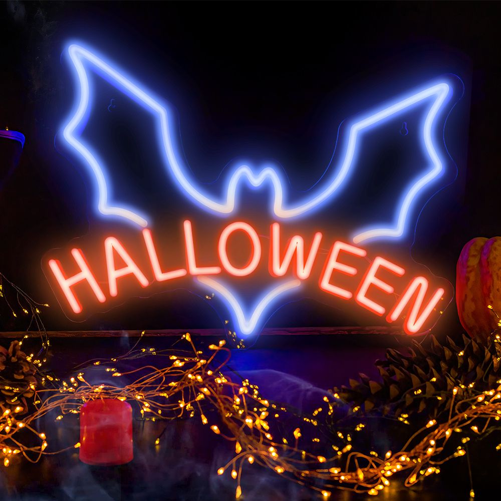 Neon Plexi Led Halloween Niebieski Czerwony Nne17 Neolia