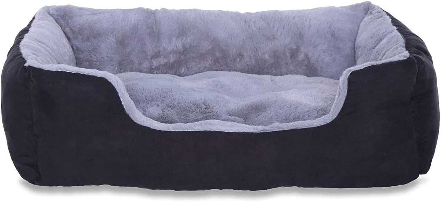 Лежак для собак Dibea DB00522, 75 x 60 x 19 см, сірий/чорний