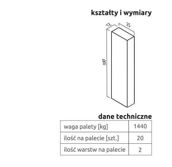 Palisada King duża palisady opornik murek podwyższenie 100cm obrzeże