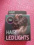 Hair Led lights lampki do włosów pink 18szt 90cm