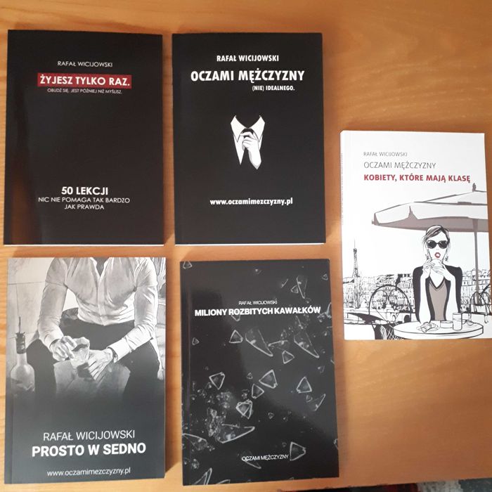 Książki "Oczami mężczyzny" 4+1 gratis, stan idealny