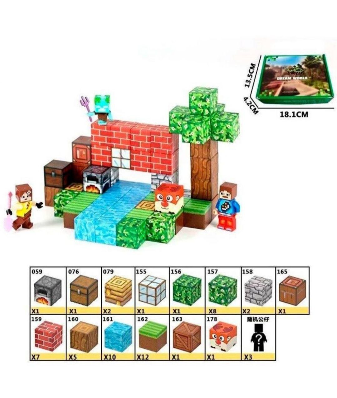 Магнітний конструктор майнкрафт Minecraft