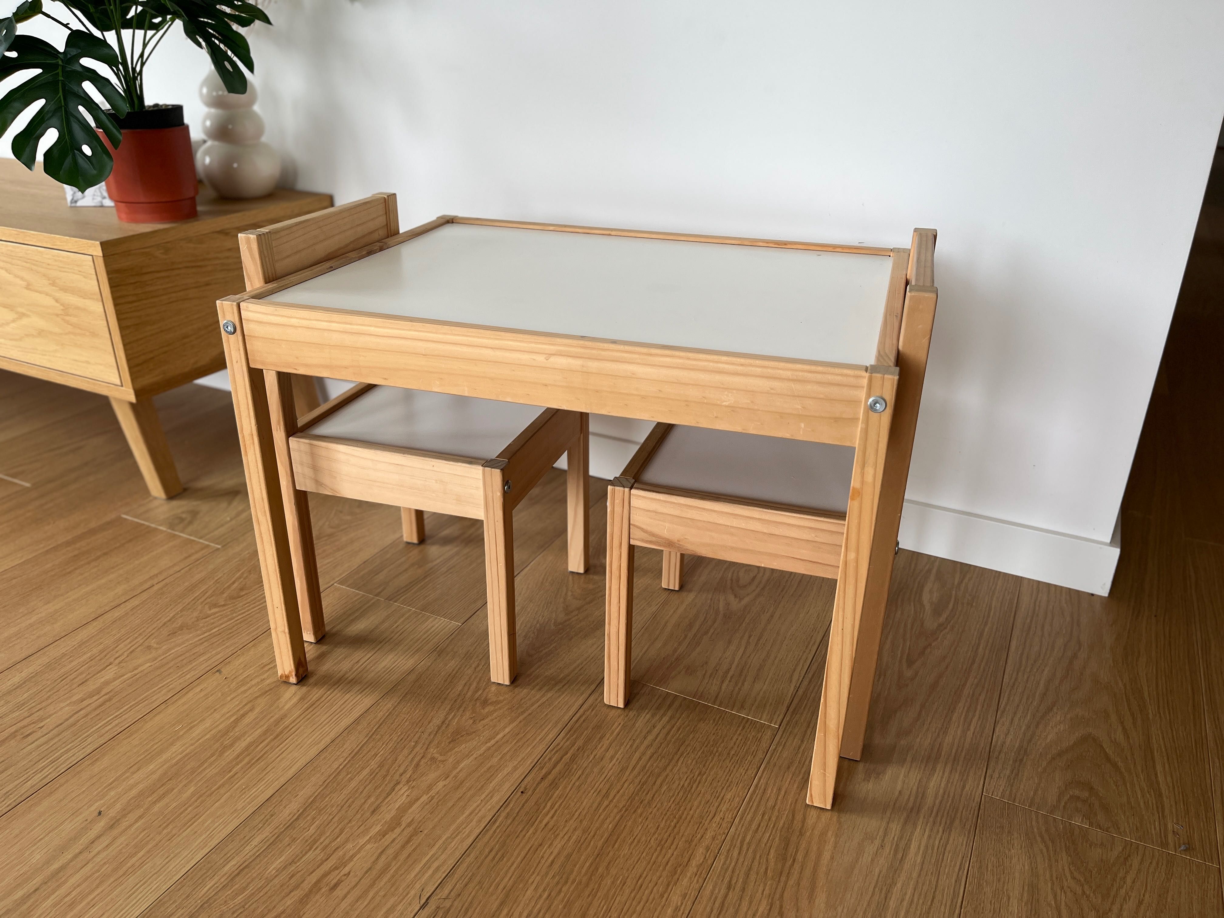 IKEA Stolik dla dzieci z 2 krzesłami LÄTT