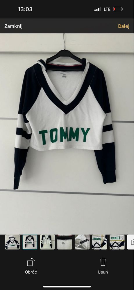 Bluza z kapturem Tommy Hilfiger M krotka bluza Tommy M