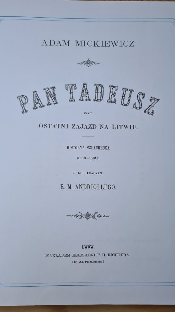 Pan Tadeusz Adam Mickiewicz Rea