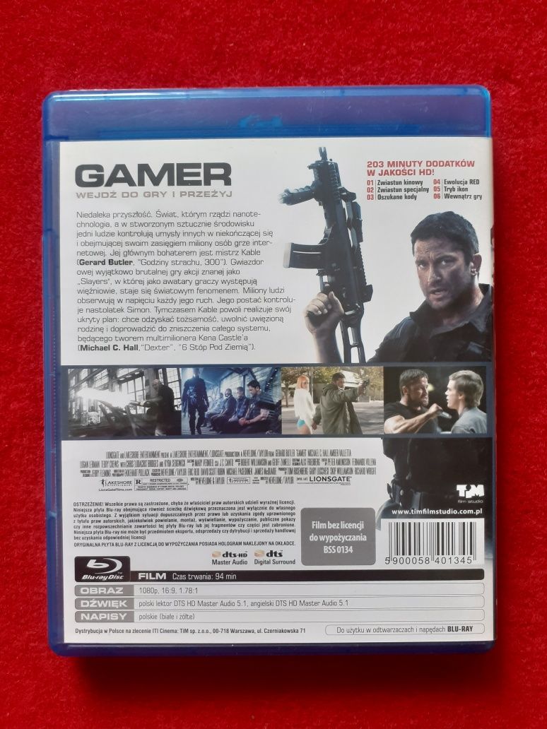GAMER film blu-ray PL