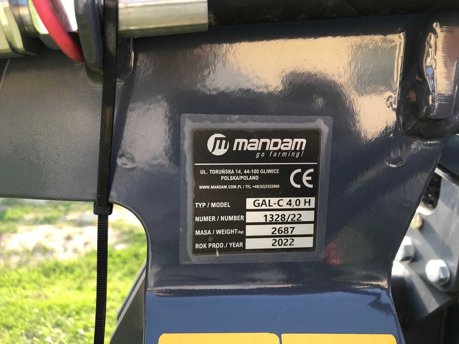 Brona talerzowa MANDAM GAL-C 4,0 H , Wał daszkowy V-ring 600 mm