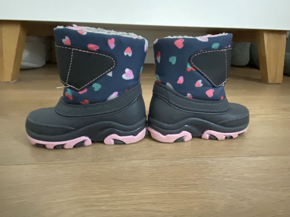 Śniegowce buty zimowe 20/21 friboo granatowe różowe dla dziewczynki