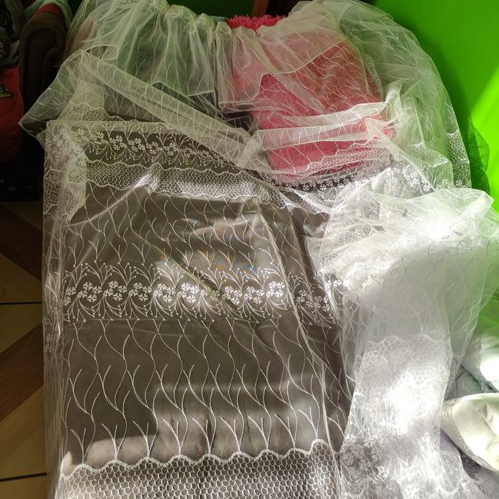 Piękny Komplet firan na okno balkonowe