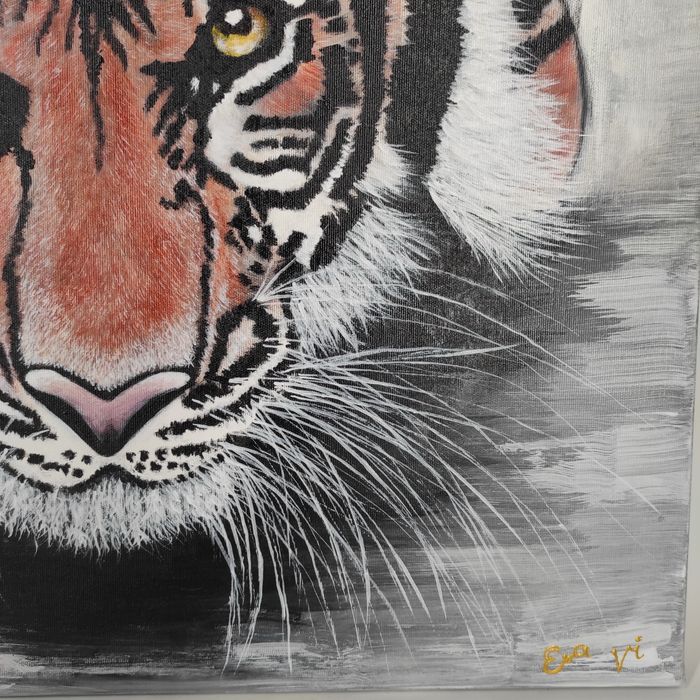 Duzy obraz akrylowy na plotnie tygrys