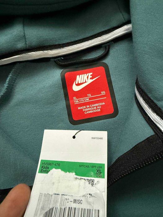ОРИГІНАЛ! Кофта Nike Tech Fleece Fz Wr Blue L XL Kids | HV5867-476