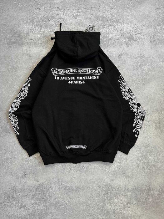 Зип худи Chrome Hearts со всеми бирками / Хром Хардс кофта оверсайз