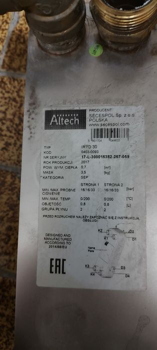 Wymiennik ciepła Altech Iryd 30