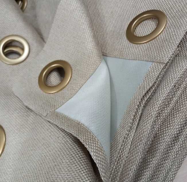 штора блекаут на люверсах рогожка