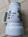 porcelanowy kufel do piwa KGHM 1989 r.