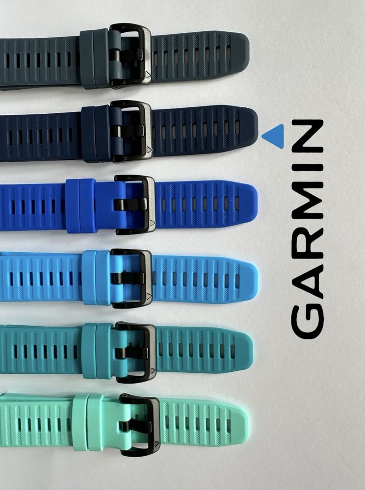 Блакитні силіконові ремінці для Garmin 22 26 мм QuickFit, Fenix Tactix