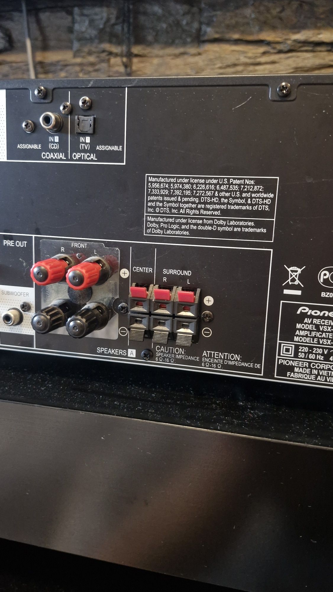 Home cinema 5.1 Pioneer HTP-72, como novo
