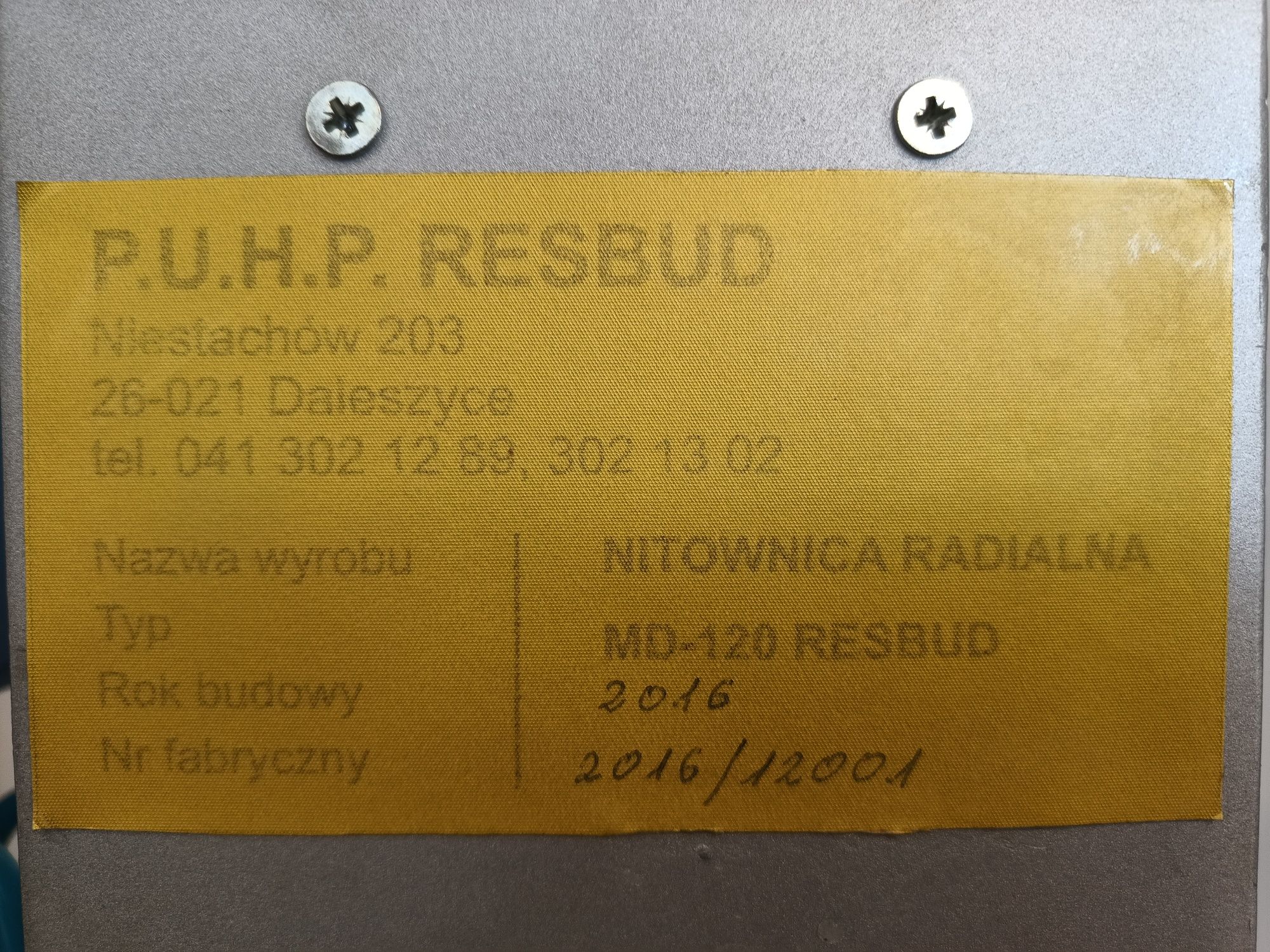 Nitownica radialna MD-120 RESBUD