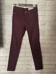 Bordowe spodnie rurki 36