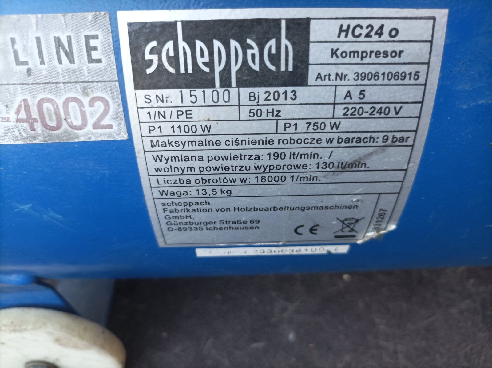 Компресор SCHEPPACH HC 24