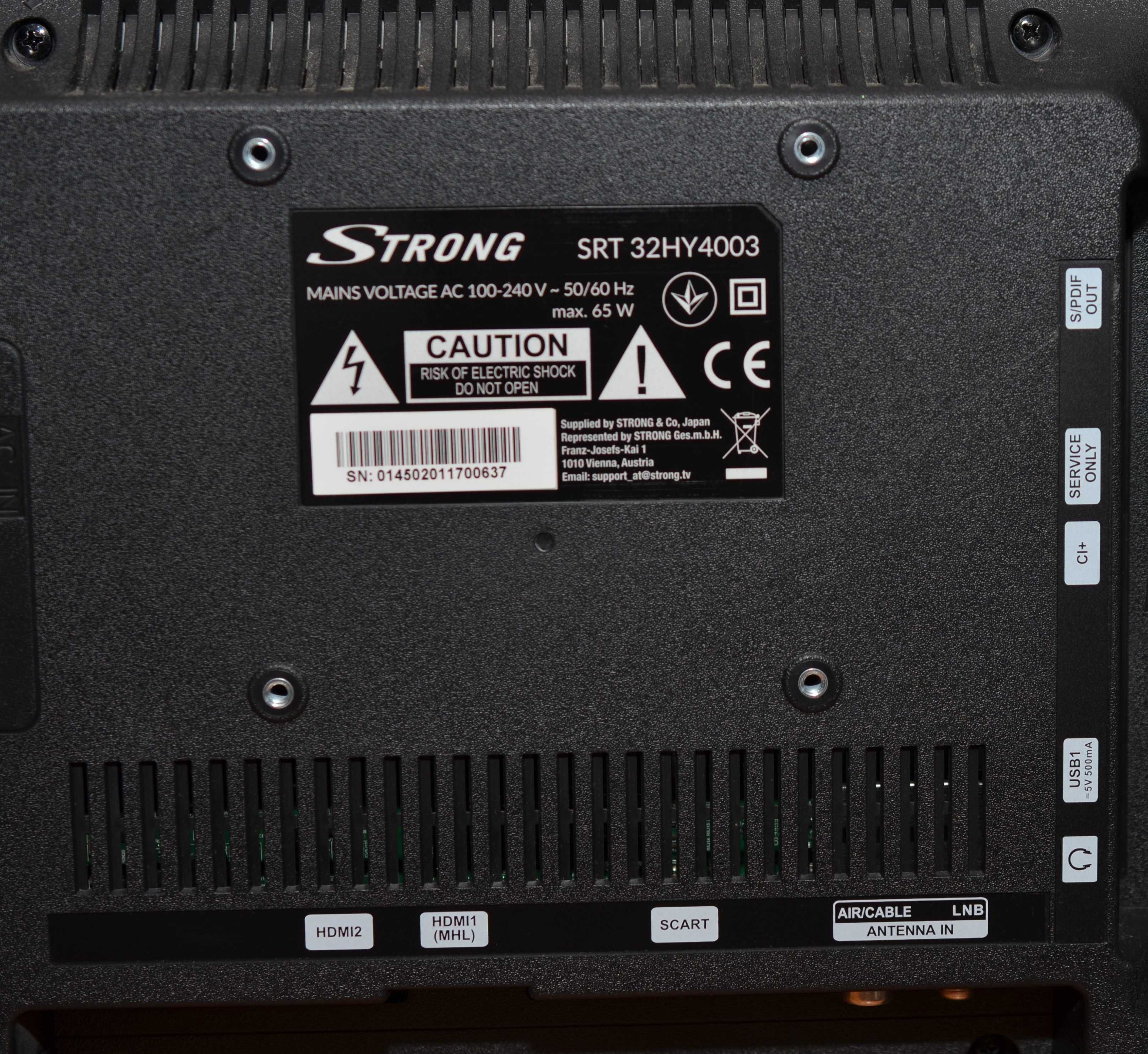 Strong STR 32HY4003 telewizor LED 32 cale DVB-T2 naziemna + pilot