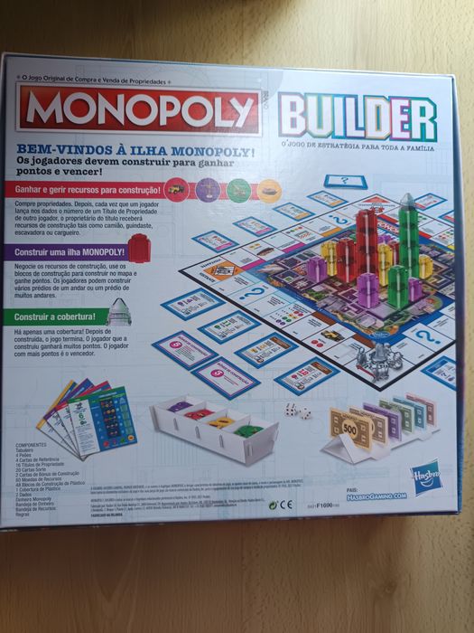 Monopoly builder novo e selado com portes incluídos