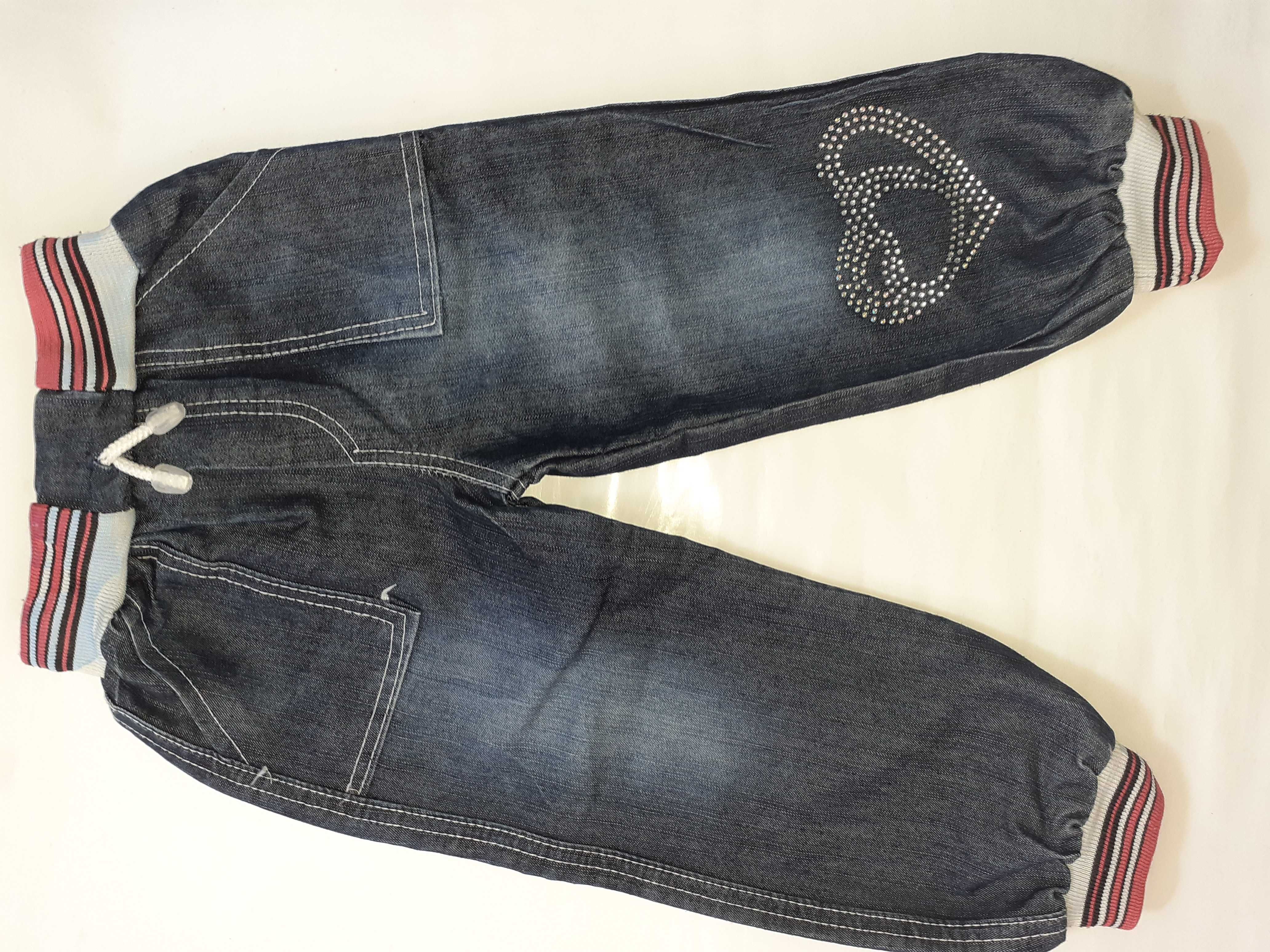 Spodnie dziewczęce - jeans - r. 80-86