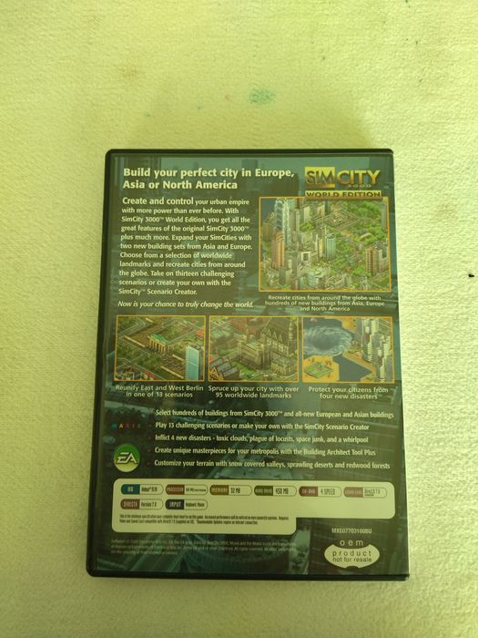 Jogo SimCity 3000 world edition para PC