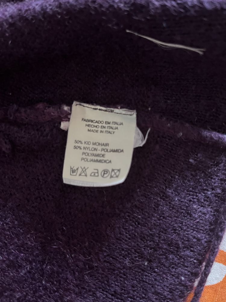 Casaco de malha roxo