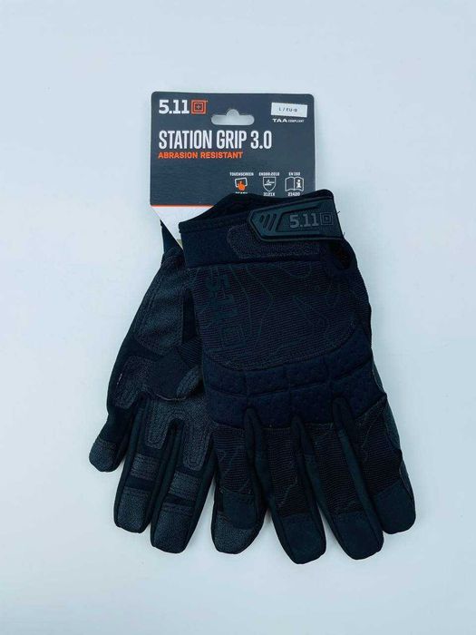 Рукавички "5.11 Tactical Station Grip 3.0 Gloves" Black, L, арт: 43512