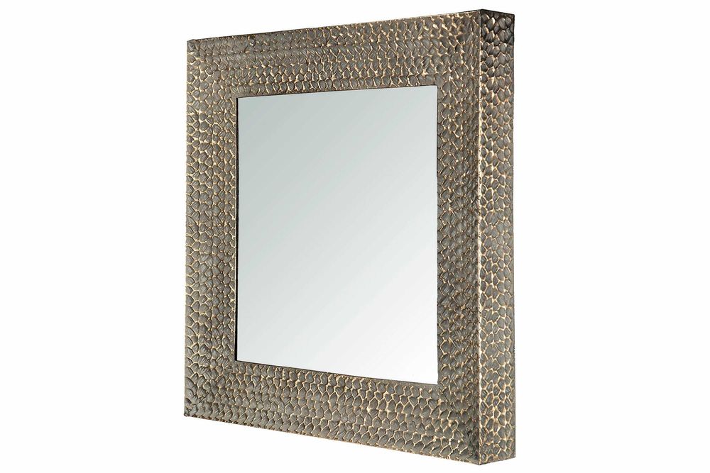 Lustro w metalowej zdobionej ramie 62x62cm. 100344