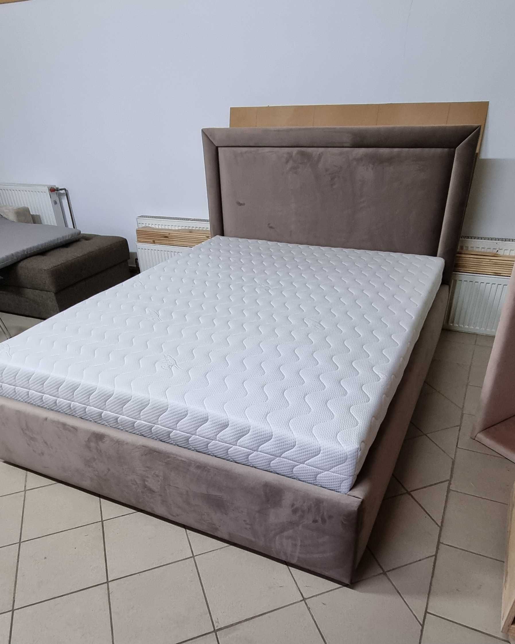 Łóżko sypialniane tapicerowane materac 160 sypialnia łoże