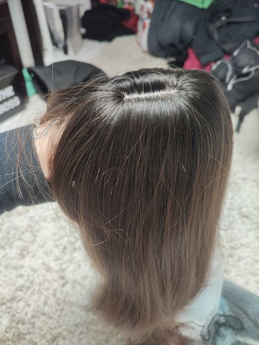 Peruka z grzywką blond brąz WIG ombre cosplay