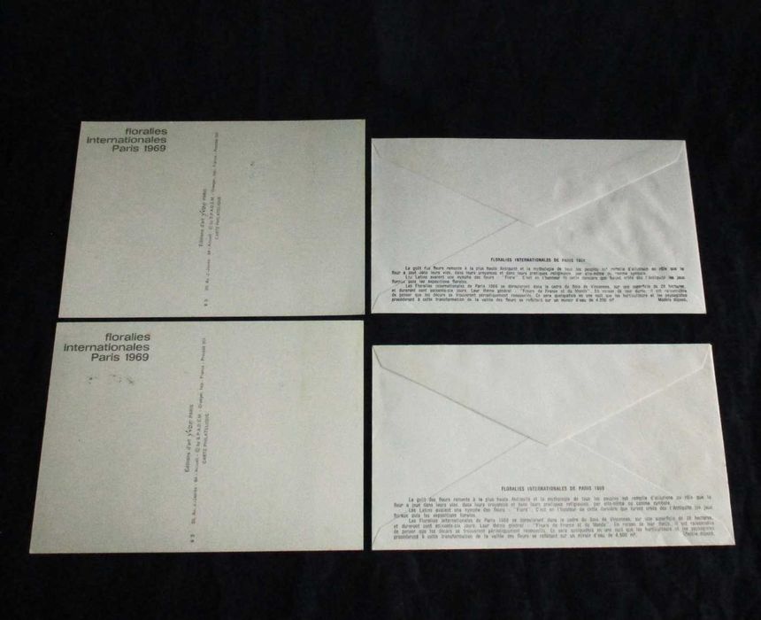 Sobrescrito de 1ª Dia Floralies Internatioales Paris 1969