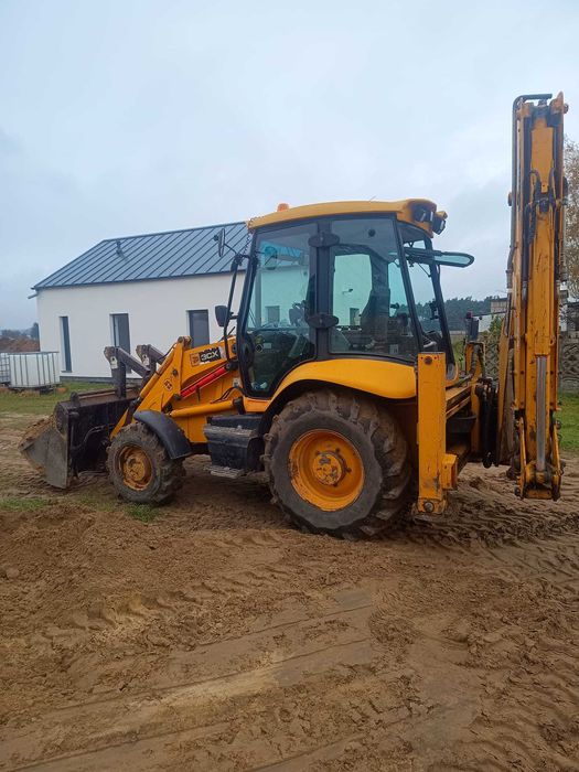 Usługi koparko ładowarką JCB 3CX, roboty ziemne niwelacje wykopy równ.