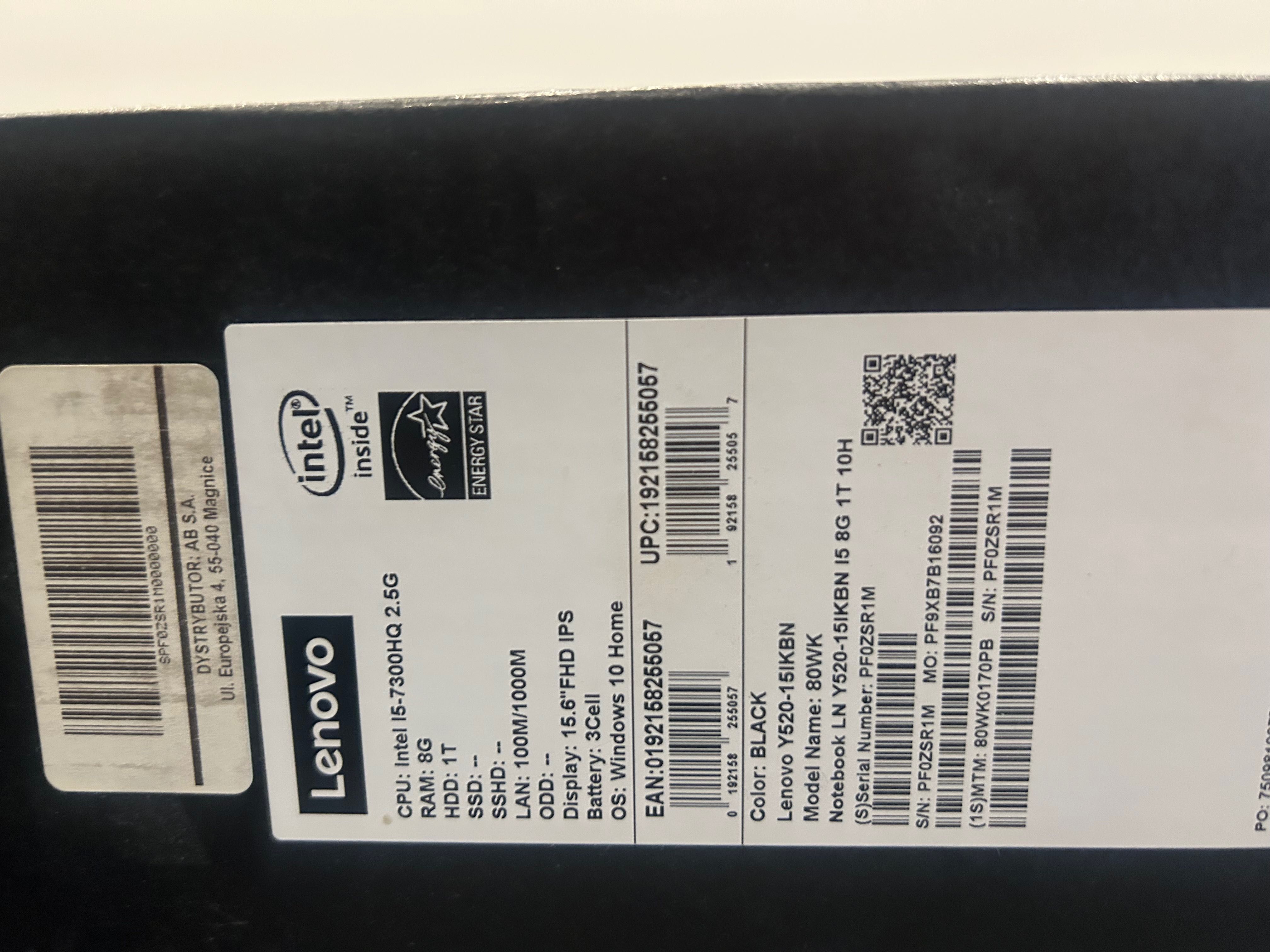 Laptop Lenovo Legion Y520-15IKBN