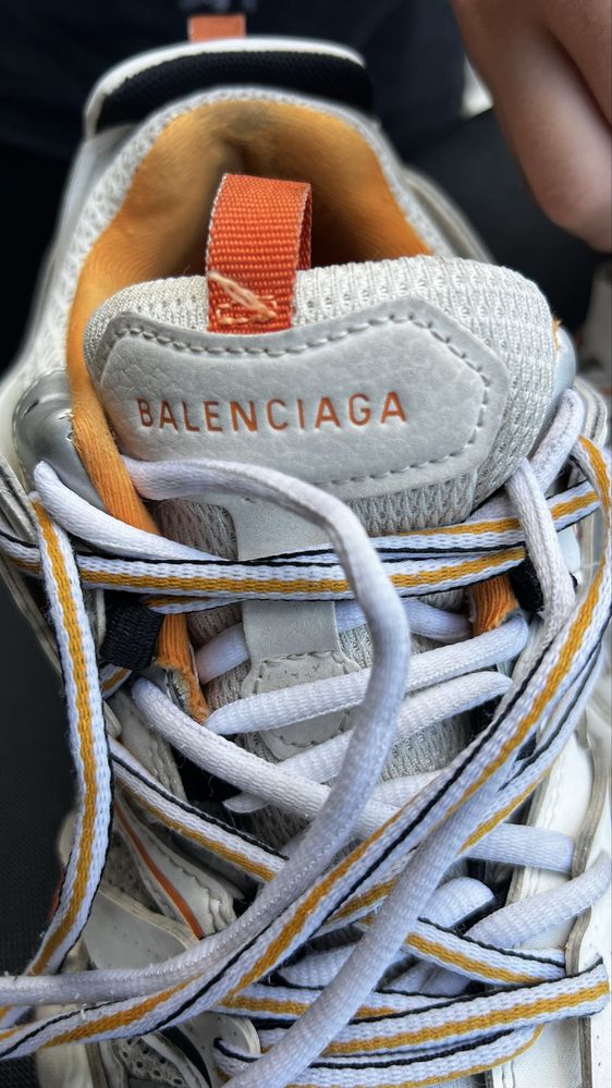 кросовки Balenciaga track 1 біло оранжеві legit нету стелек