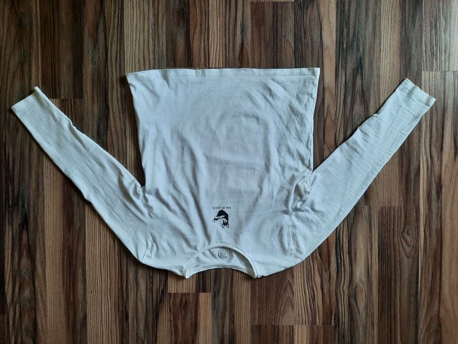 Bluzka długi rękaw Cool Club 146 biała ecru piesek