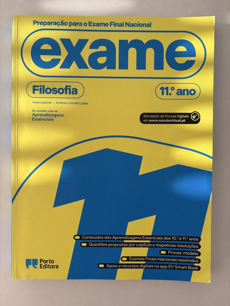 Livro Exame Filosofia 11 ano 2025