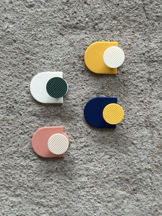 Kolorowe wieszaki ścienne bez wiercenia Modern Design Mid Century Loft