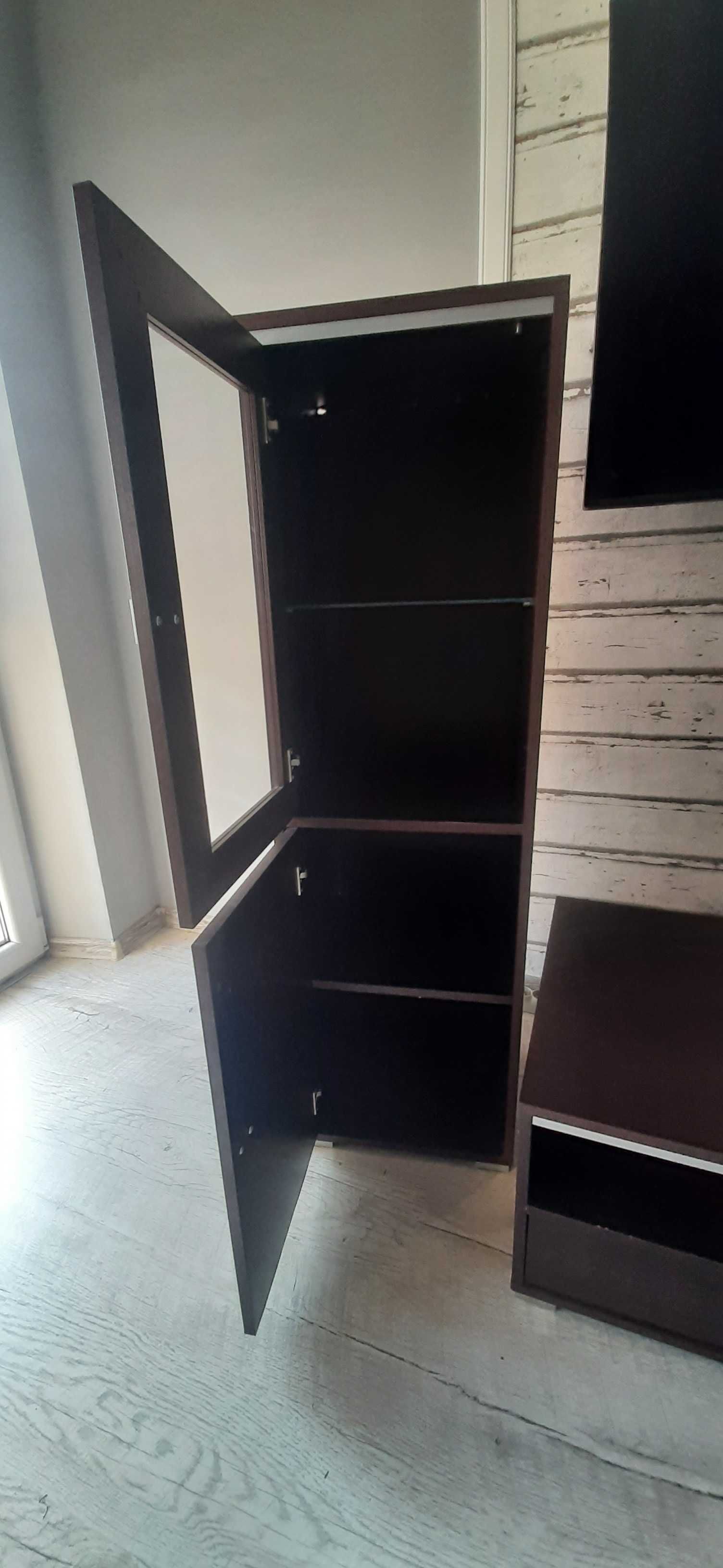 Meble salonowe szafka rtv slupek i fotel